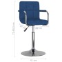 Silla de comedor de tela azul en Sillas de comedor | Comprar online en Foru.es