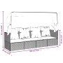 Sofá tumbona de jardín con toldo cojines ratán sintético negro de vidaXL, Tumbonas - Ref: Foro24-319569, Precio: 252,76 €, De...