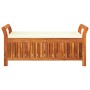 Banco almacenaje jardín con cojín madera maciza de acacia 126cm de vidaXL, Bancos de jardín - Ref: Foro24-319715, Precio: 175...