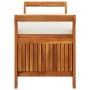 Banco almacenaje jardín con cojín madera maciza de acacia 126cm de vidaXL, Bancos de jardín - Ref: Foro24-319715, Precio: 175...