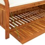 Banco almacenaje jardín con cojín madera maciza de acacia 126cm de vidaXL, Bancos de jardín - Ref: Foro24-319715, Precio: 175...