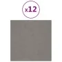 Paneles de pared 12 uds terciopelo gris claro 30x30 cm 1,08 m² by vidaXL, Wall covering - Ref: Foro24-343807, Price: 43,43 €,...