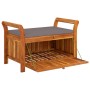 Banco almacenaje jardín con cojín madera maciza de acacia 91 cm de vidaXL, Bancos de jardín - Ref: Foro24-319716, Precio: 138...