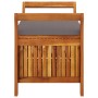 Banco almacenaje jardín con cojín madera maciza de acacia 91 cm de vidaXL, Bancos de jardín - Ref: Foro24-319716, Precio: 138...