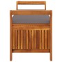 Banco almacenaje jardín con cojín madera maciza de acacia 126cm de vidaXL, Bancos de jardín - Ref: Foro24-319717, Precio: 169...