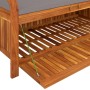 Banco almacenaje jardín con cojín madera maciza de acacia 126cm de vidaXL, Bancos de jardín - Ref: Foro24-319717, Precio: 169...