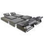 Set de muebles de jardín 5 pzas y cojines ratán sintético gris de vidaXL, Conjuntos de jardín - Ref: Foro24-42889, Precio: 94...