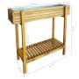 Arriate de madera maciza de acacia y zinc de vidaXL, Maceteros y jardineras - Ref: Foro24-43793, Precio: 117,38 €, Descuento: %