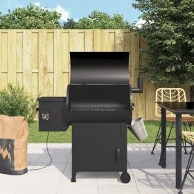 Barbacoa de pellets con chimenea hierro negro 104 cm de vidaXL, Barbacoas - Ref: Foro24-360069, Precio: 542,67 €, Descuento: %