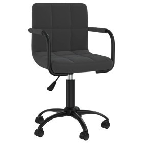 Silla de comedor giratoria de terciopelo negro en Sillas de comedor | Comprar online en Foru.es