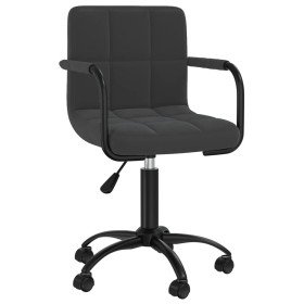 Silla de comedor giratoria de terciopelo negro en Sillas de comedor | Comprar online en Foru.es