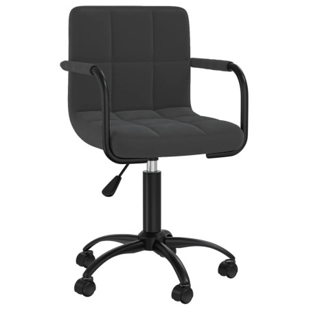 Silla de comedor giratoria de terciopelo negro en Sillas de comedor | Comprar online en Foru.es