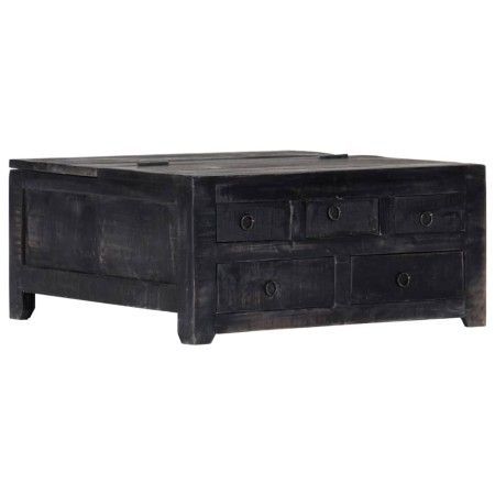 Mesa de centro madera maciza de mango negro 65x65x30 cm de vidaXL, Mesas de centro - Ref: Foro24-247986, Precio: 230,75 €, De...