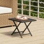 Mesa plegable ratán sintético negro 45x35x32 cm de vidaXL, Mesas de jardín - Ref: Foro24-362251, Precio: 26,47 €, Descuento: %