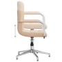Silla de comedor giratoria tela color crema en Sillas de comedor | Comprar online en Foru.es