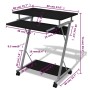 Escritorio compacto de ordenador con bandeja de teclado negro de vidaXL, Escritorios - Ref: Foro24-20051, Precio: 59,96 €, De...