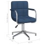 Silla de comedor giratoria tela azul en Sillas de comedor | Comprar online en Foru.es