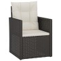 Sillón de jardín con cojín ratán sintético negro de vidaXL, Sillas de jardín - Ref: Foro24-362322, Precio: 78,05 €, Descuento: %