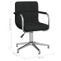 Silla de comedor giratoria tela negro en Sillas de comedor | Comprar online en Foru.es