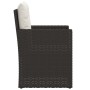 Sillón de jardín con cojín ratán sintético negro de vidaXL, Sillas de jardín - Ref: Foro24-362322, Precio: 78,05 €, Descuento: %