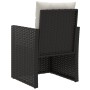 Sillón de jardín con cojín ratán sintético negro de vidaXL, Sillas de jardín - Ref: Foro24-362322, Precio: 78,05 €, Descuento: %