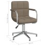 Silla de comedor giratoria de tela gris taupe en Sillas de comedor | Comprar online en Foru.es