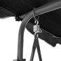 Banco columpio de jardín con dosel negro de vidaXL, Balancines de jardín - Ref: Foro24-41421, Precio: 170,61 €, Descuento: %