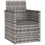 Sillón de jardín con cojín ratán sintético gris de vidaXL, Sillas de jardín - Ref: Foro24-362321, Precio: 71,97 €, Descuento: %