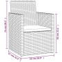 Sillón de jardín con cojín ratán sintético gris de vidaXL, Sillas de jardín - Ref: Foro24-362321, Precio: 71,97 €, Descuento: %