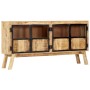Aparador madera maciza mango en bruto marrón negro 160x30x80 cm de vidaXL, Aparadores - Ref: Foro24-247994, Precio: 441,86 €,...