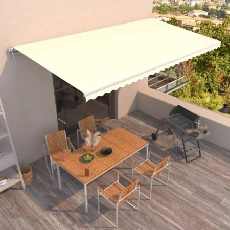 Toldo retráctil automático crema 600x350 cm de vidaXL, Toldos - Ref: Foro24-3069047, Precio: 809,32 €, Descuento: %