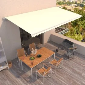Toldo automático retráctil crema 600x350 cm de vidaXL, Toldos - Ref: Foro24-3069047, Precio: 809,32 €, Descuento: %