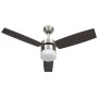 Ventilador de techo con luz con mando marrón oscuro 108 cm de vidaXL, Ventiladores de techo - Ref: Foro24-51491, Precio: 146,...