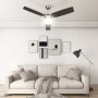 Ventilador de techo con luz con mando marrón oscuro 108 cm de vidaXL, Ventiladores de techo - Ref: Foro24-51491, Precio: 146,...