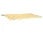 Toldo retráctil automático amarillo y blanco 600x350 cm de vidaXL, Toldos - Ref: Foro24-3069048, Precio: 805,59 €, Descuento: %