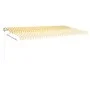 Toldo retráctil automático amarillo y blanco 600x350 cm de vidaXL, Toldos - Ref: Foro24-3069048, Precio: 805,59 €, Descuento: %