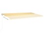 Toldo retráctil automático amarillo y blanco 600x350 cm de vidaXL, Toldos - Ref: Foro24-3069048, Precio: 727,15 €, Descuento: %