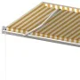 Toldo retráctil automático amarillo y blanco 600x350 cm de vidaXL, Toldos - Ref: Foro24-3069048, Precio: 805,59 €, Descuento: %