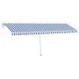 Toldo de pie automático azul y blanco 600x350 cm de vidaXL, Toldos - Ref: Foro24-3069686, Precio: 885,41 €, Descuento: %