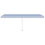 Toldo de pie automático azul y blanco 600x350 cm de vidaXL, Toldos - Ref: Foro24-3069686, Precio: 832,17 €, Descuento: %