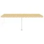 Toldo de pie automático amarillo y blanco 600x350 cm de vidaXL, Toldos - Ref: Foro24-3069688, Precio: 885,02 €, Descuento: %