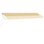 Toldo de pie automático amarillo y blanco 600x350 cm de vidaXL, Toldos - Ref: Foro24-3069688, Precio: 885,02 €, Descuento: %