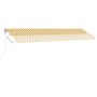 Toldo de pie automático amarillo y blanco 600x350 cm de vidaXL, Toldos - Ref: Foro24-3069688, Precio: 831,15 €, Descuento: %