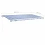 Toldo automático retráctil azul y blanco 600x350 cm de vidaXL, Toldos - Ref: Foro24-3069046, Precio: 807,17 €, Descuento: %