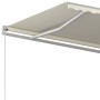 Toldo retráctil automático con postes crema 6x3,5 m de vidaXL, Toldos - Ref: Foro24-3070087, Precio: 866,58 €, Descuento: %