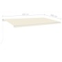 Toldo retráctil automático con postes crema 6x3,5 m de vidaXL, Toldos - Ref: Foro24-3070087, Precio: 866,58 €, Descuento: %