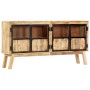 Aparador madera maciza mango en bruto marrón negro 160x30x80 cm de vidaXL, Aparadores - Ref: Foro24-247994, Precio: 441,86 €,...