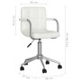 Silla de comedor giratoria cuero sintético blanco en Sillas de comedor | Comprar online en Foru.es