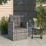 Sillón de jardín con cojín ratán sintético gris de vidaXL, Sillas de jardín - Ref: Foro24-362323, Precio: 84,18 €, Descuento: %