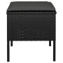 Taburetes de jardín 4 uds con cojines ratán sintético negro de vidaXL, Sofás modulares de exterior - Ref: Foro24-362340, Prec...